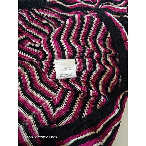 Trina Turk Chevron Belted Sweater Dress w/ Slip M NWT - Picture 6 of 7